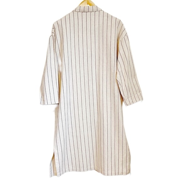 Linen/Cotton Longline Button Front Lightweight Coat from The Korner - Size Small - Picture 7 of 9